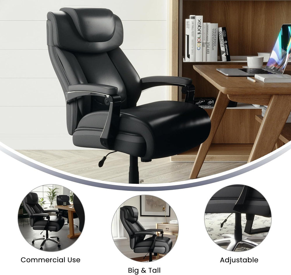 Flash Furniture Hercules Series High-Back Swivel LeatherSoft Office Chair, Er...