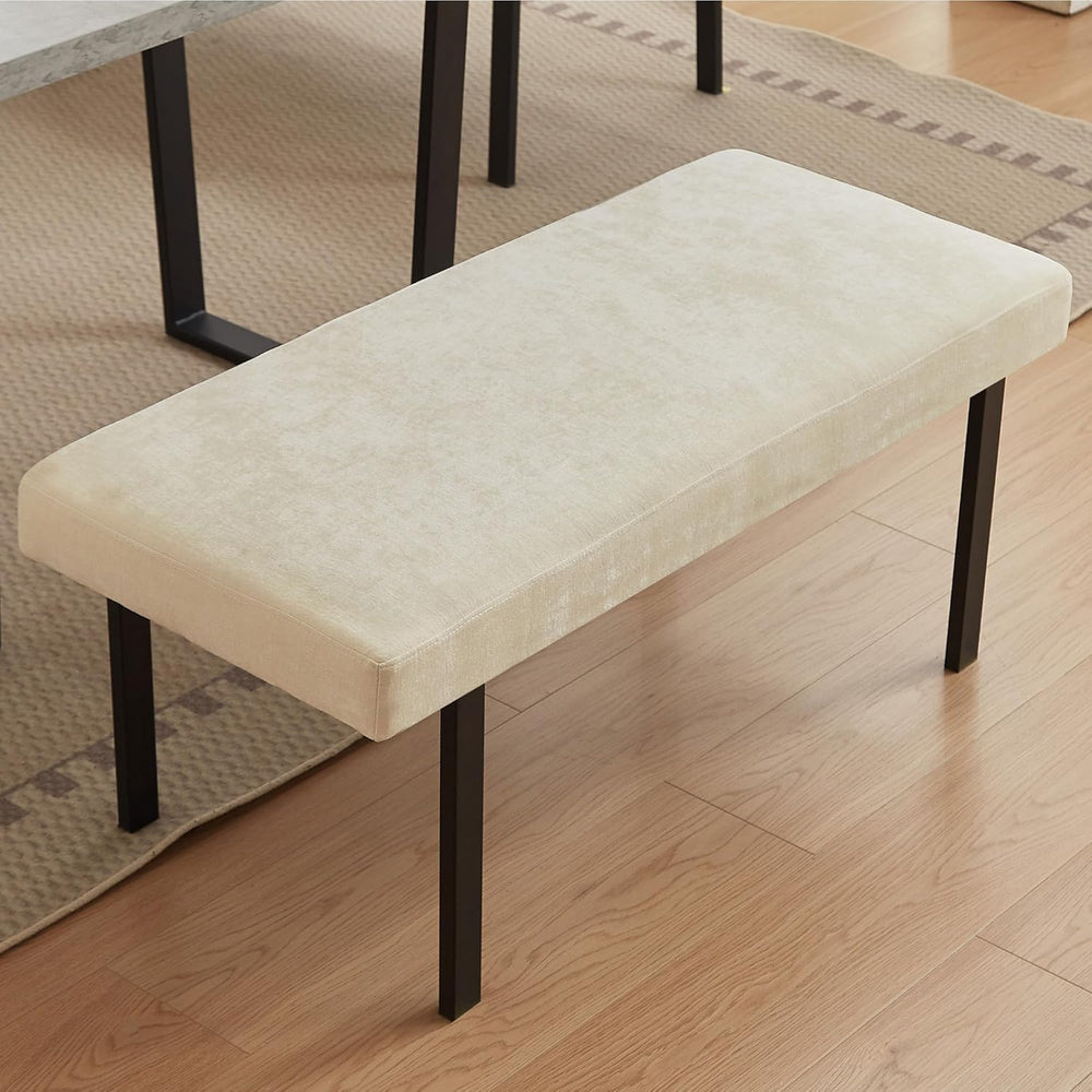 HIPIHOM Modern L-Shaped Dining Bench, 67 Inch Fabric Upholstered Corner Sofa ...