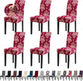 Chair Covers, Stretch Kitchen Dining Room Chair Covers Set of 6, Removable Washable Dining Chair Slipcovers for Home, Hotel, Banquet