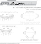 Classic Accessories Ravenna Water-Resistant 128 Inch Rectangular/Oval Patio Table & Chair Set Cover, Outdoor Table Cover