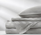 Full Sheets by Pure Bamboo, Genuine 100% Organic Viscose Derived from Bamboo Bed Sheet Set, Luxuriously Soft & Cooling, Double Stitching, Lifetime Quality Promise (Full, Jacquard Silver)
