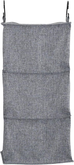 Household Essentials 3 Shelf Hanging Closet Organizer, Hanging Shelf with Hooks, Poly Linen and PEVA Shelving
