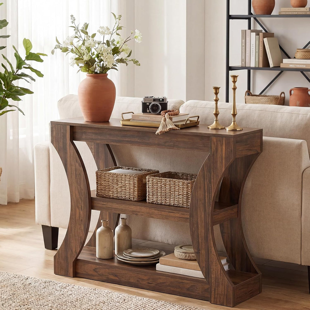 LITTLE TREE 41" Small Console Table for Entryway with Storage | Narrow S...