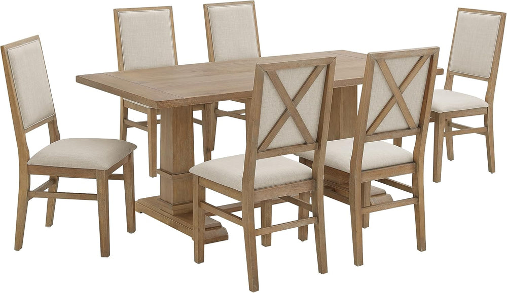 Crosley Furniture Joanna 7-Piece Dining Set, Upholstered Chairs