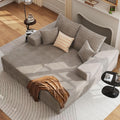 72" Oversized Double Chaise Lounges Indoor, Upholstered Corduroy Oversized Chaise Lounge Chair, Modern Sleeper Loveseat Chair Boneless Cloud Couch for Living Room Bedroom Reading (Camel)