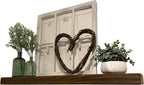 joelsantiques 42 Inch Wooden Floating Shelves for Wall - 42x8x2 in - Made of Natural Wood - Heavy Duty Rustic Wall Shelves Made in USA - Perfect for Living Room, Kitchen - Brown
