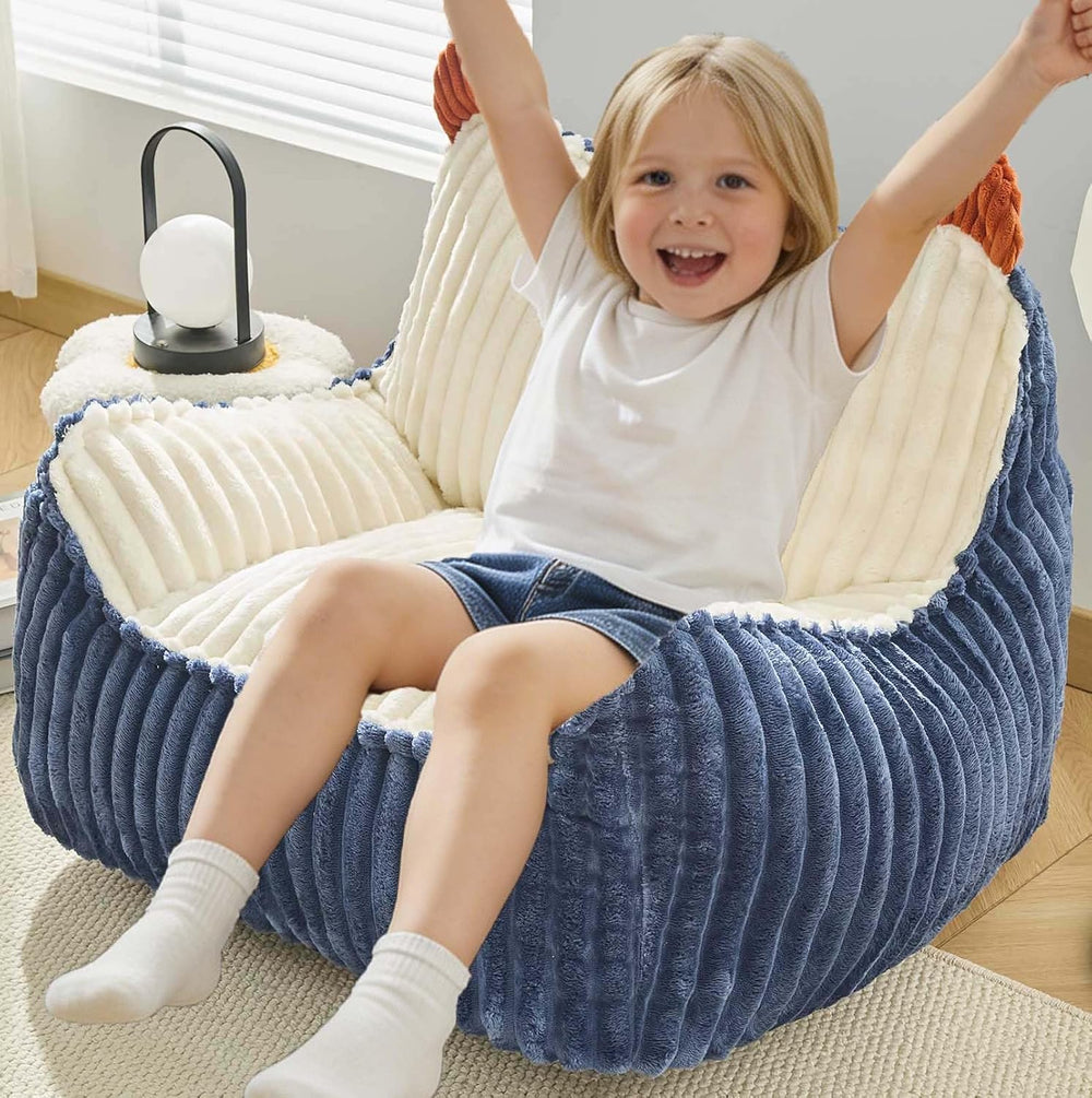 Kisoy Bean Bag Chair, Bean Bag Sofa with Memory Foam Filler for Boys and Girl...