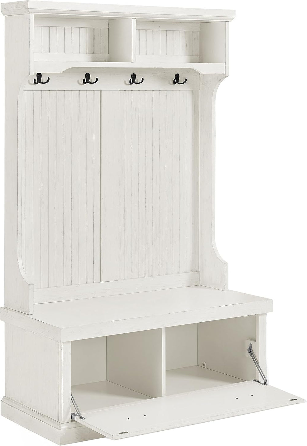 Crosley Furniture Seaside Kitchen Storage Bundle - Pantry Cabinet and Hall Tr...