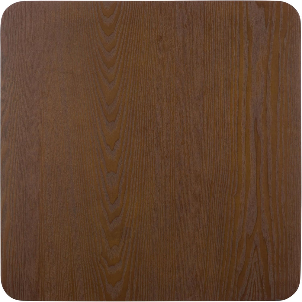 SAFAVIEH Home Collection - Raki End Table, Walnut Brown Square Accent Side Ta...