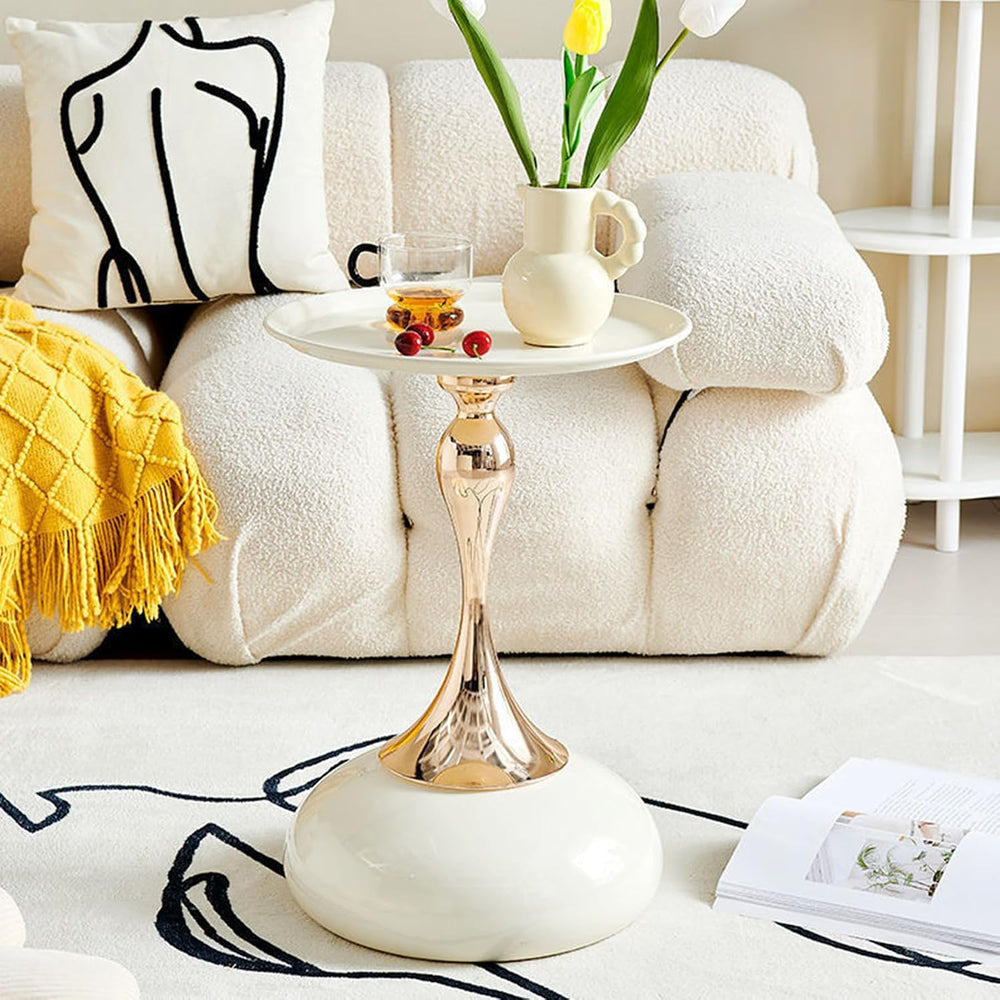 Small Round End Table,Modern Accent Tables,Sofa Tray Side Table,Drink Table f...