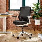 Branch Ergonomic Chair - A Versatile Desk Chair with Adjustable Lumbar Support, Breathable Mesh Backrest, and Smooth Wheels - Experience Optimal Comfort and Support - Black