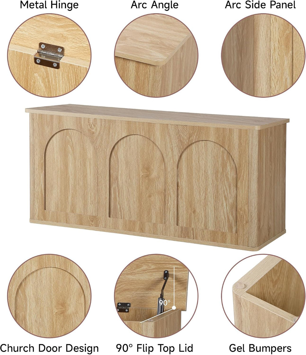 40''W 15''D Foot End of Bed Hidden Storage Bench with Lift To...