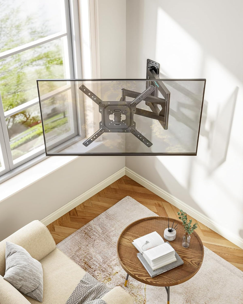 Pegzone Long Arm TV Wall Mount for 23-75 Inch TVs, 38" Extra Long Extens...
