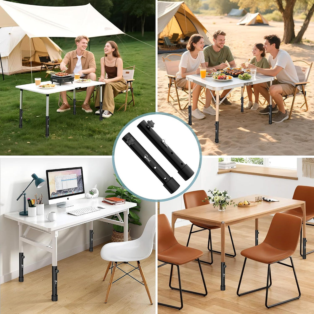 ZhouDaShu Table Leg Extenders for Folding Tables, Table Leg Extensions for Be...