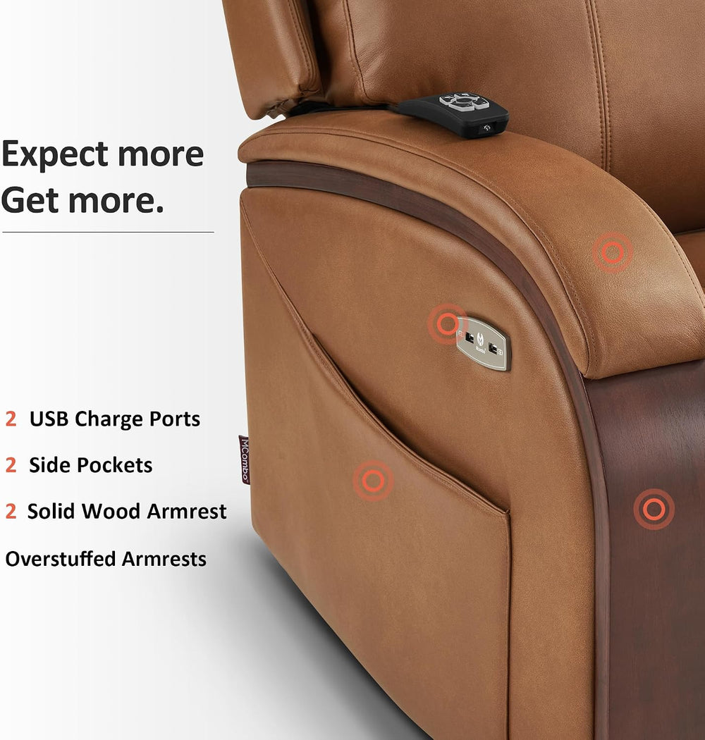 MCombo Power Lift Recliner Chair for Elderly with Power Headrest 7917 | Heat ...