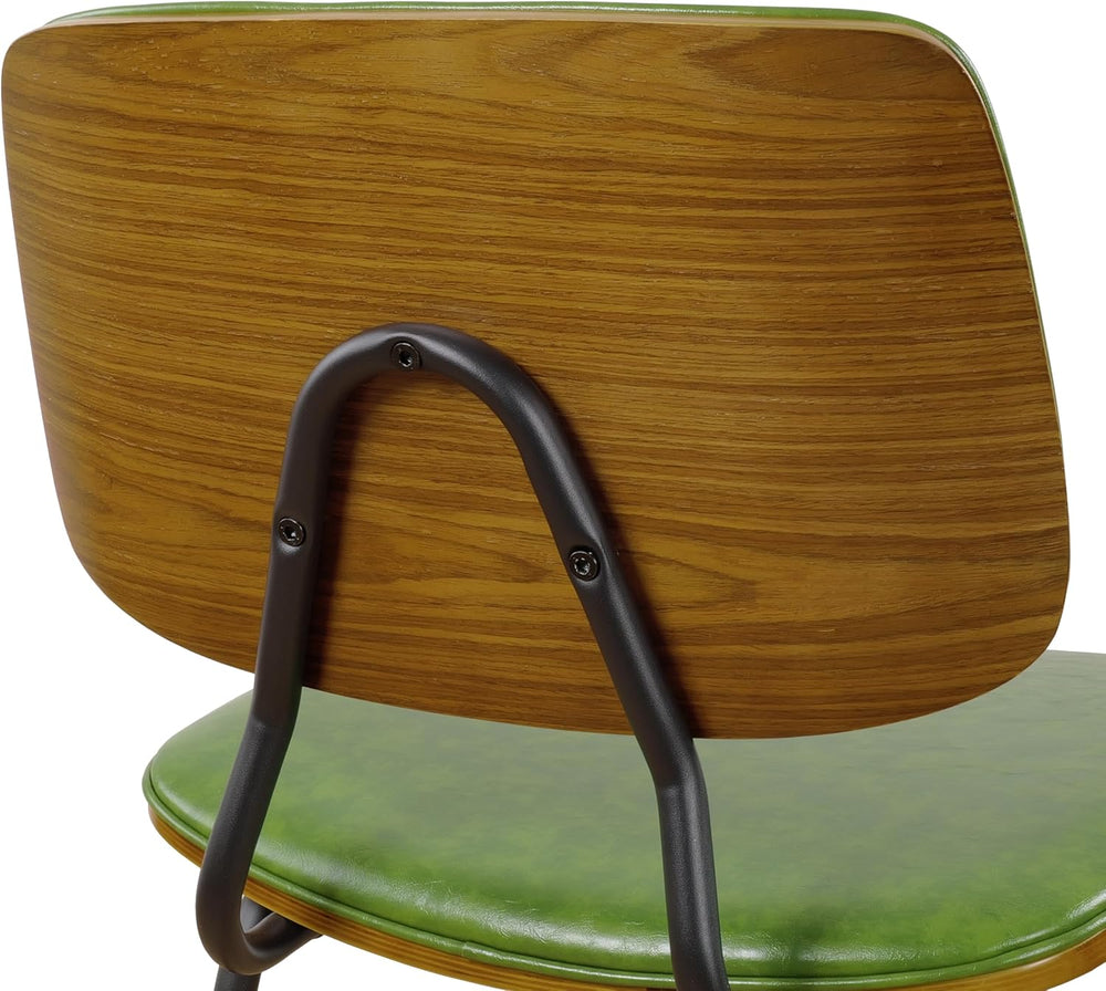 Art Leon Dining Chairs Set of 2- Mid Century Modern Faux Leather Dining Room ...