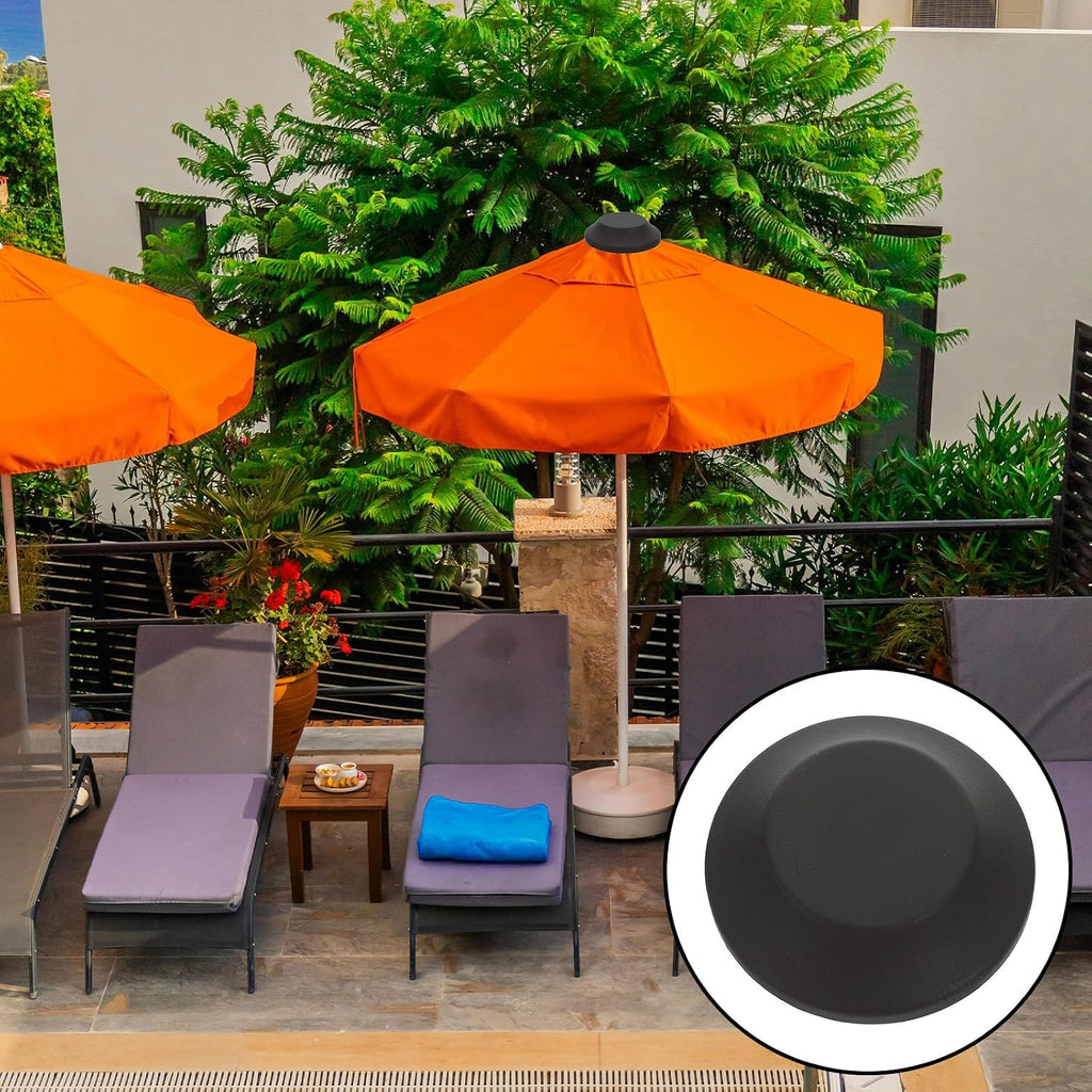 Sewroro Patio Umbrella Top Caps Replacement 2 Pack Outdoor Umbrella Repair Tips Cover Compatible with Patio Roman Easy to Install 4.40X4.40X1.02In