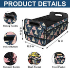 Deosk Trunk Organzier and Storage with 6 Big Pocket,Car Accessories for Women/Men 50L Waterproof Polyester for Car/SUV/Minivan/Truck(Medium, Triangle)
