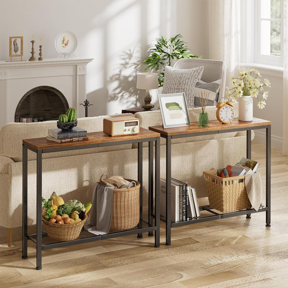 Simple Trending Console Table, 32" Sofa Table with Storage Shelf, Narrow...