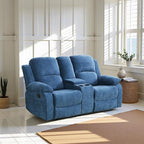 Recliner Sofa Set Couches for Living Room Chair Semi PU Fabric Living Room Furniture Sets, Adjusted Loveseat Reclining Couch Furniture Sofa Set for Theater Seating, Ginger
