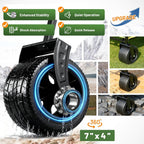 EchoSmile Collapsible Wagon Cart for Camping & Beach - Heavy Duty 400lbs Capacity All-Terrain Cart with Wide Wheels, Portable Folding Utility Wagon for Grocery, Garden, Sports,Green&Yellow