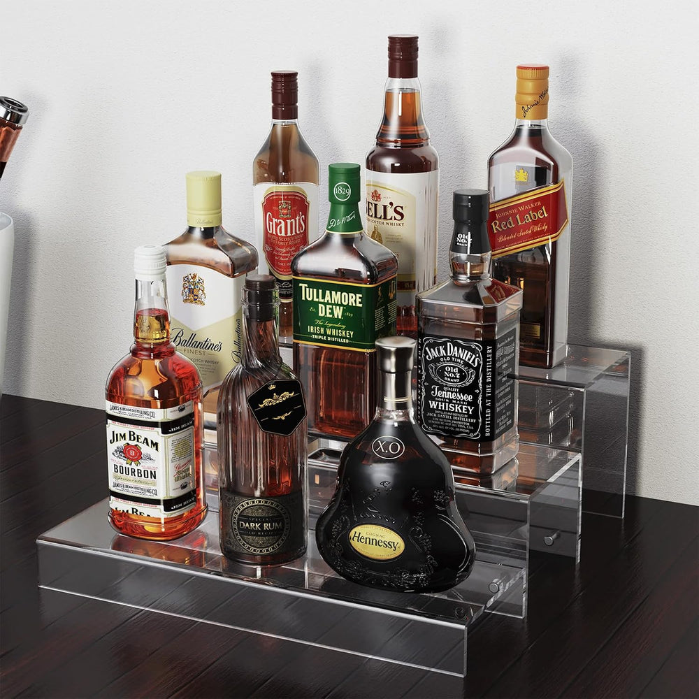 JUESHA 3 Tiers Bar Shelves for Liquor Bottles (Patent: D1076520S) | 15" ...