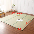 Natural Igusa Rush Grass Floor Tatami Mat,Twin, 79" x 39" x 0.5" | Japanese Portable Folding Firm Traditional Bed Mattress, Foldable Pad Futon,for Sleeping,Sitting,Yoga,Relaxing,Zen