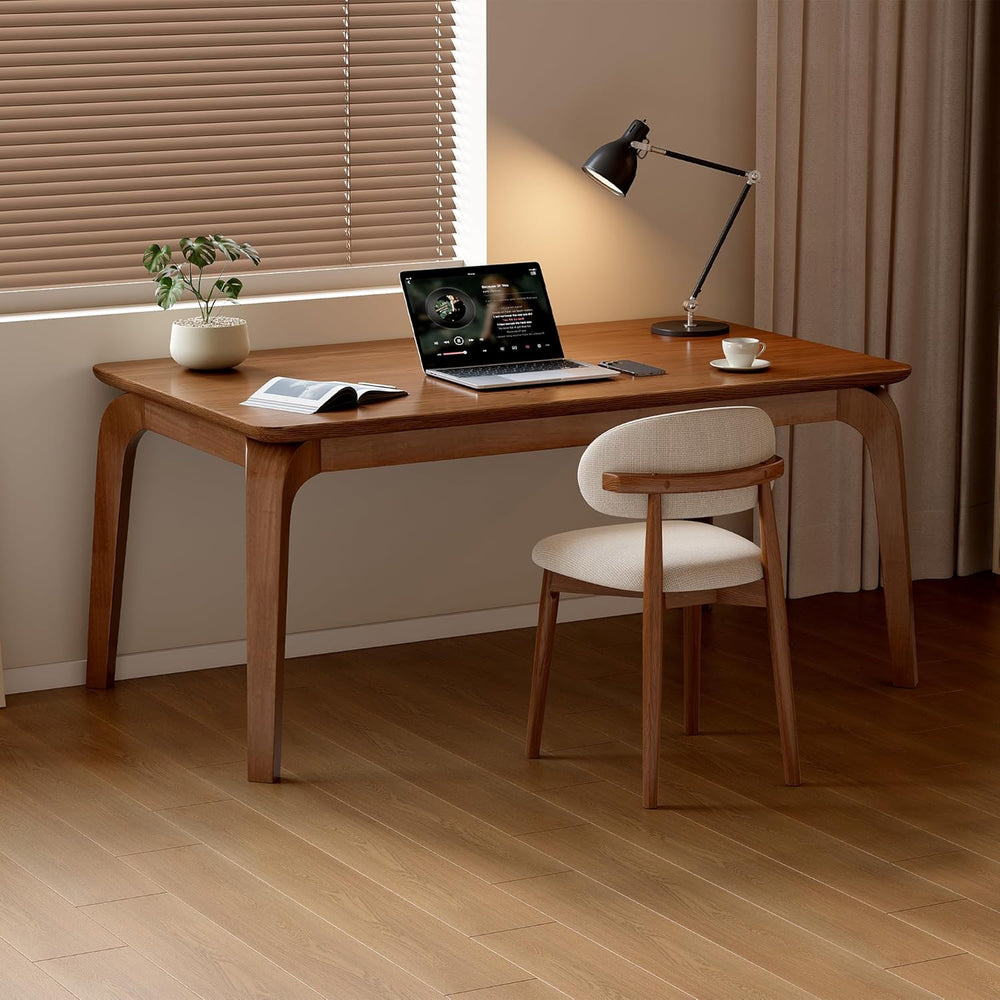 47'' Solid Wood Dining Table for 4 People, Modern Dining Table with C...