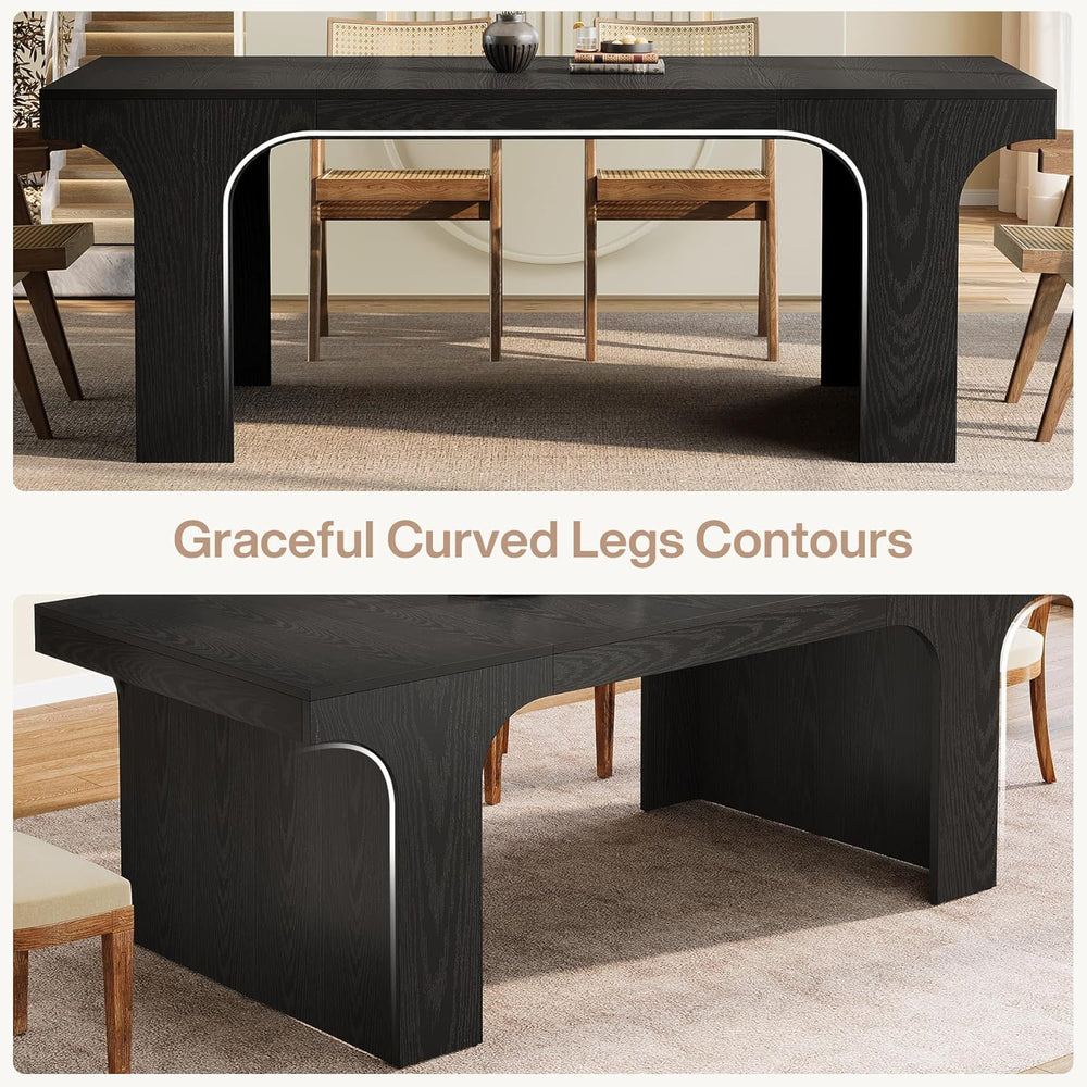 Tribesigns 71" Large Dining Table for 6-8, Farmhouse Kitchen Table, Rect...