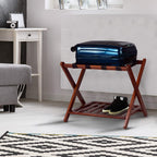 Casual Home Luggage Rack, Walnut (New)