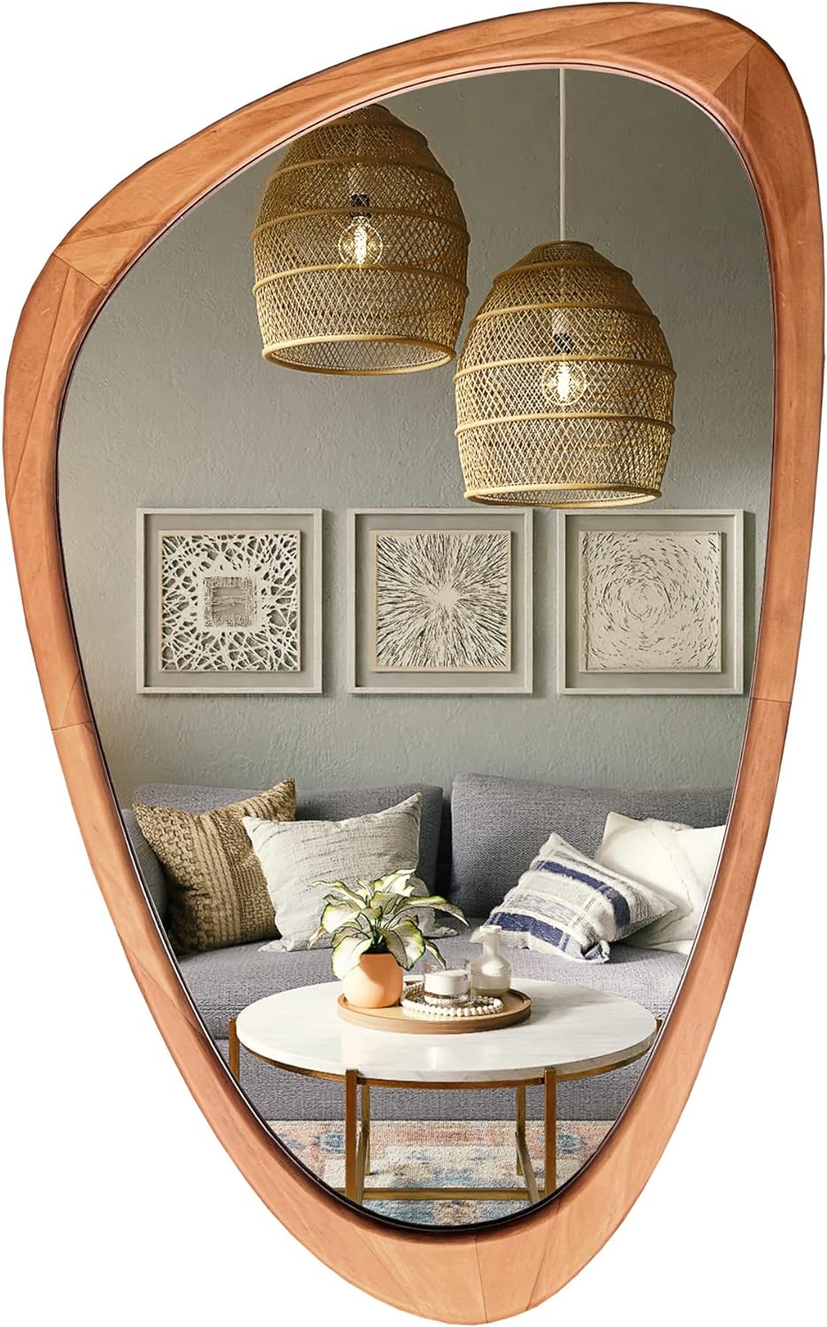WallBeyond Asymmetrical Mirror, Irregular Wall Mirror, Wall Mirrors Decorativ...