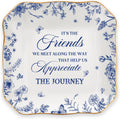 Friendship Gifts for Women,Best Friend Birthday Gifts For Women,Jewelry Tray,Birthday Gift for Womens Friendship,4x4 Small Jewelry Dish Trinket Dish,Unique Gift For Friends Coworkers