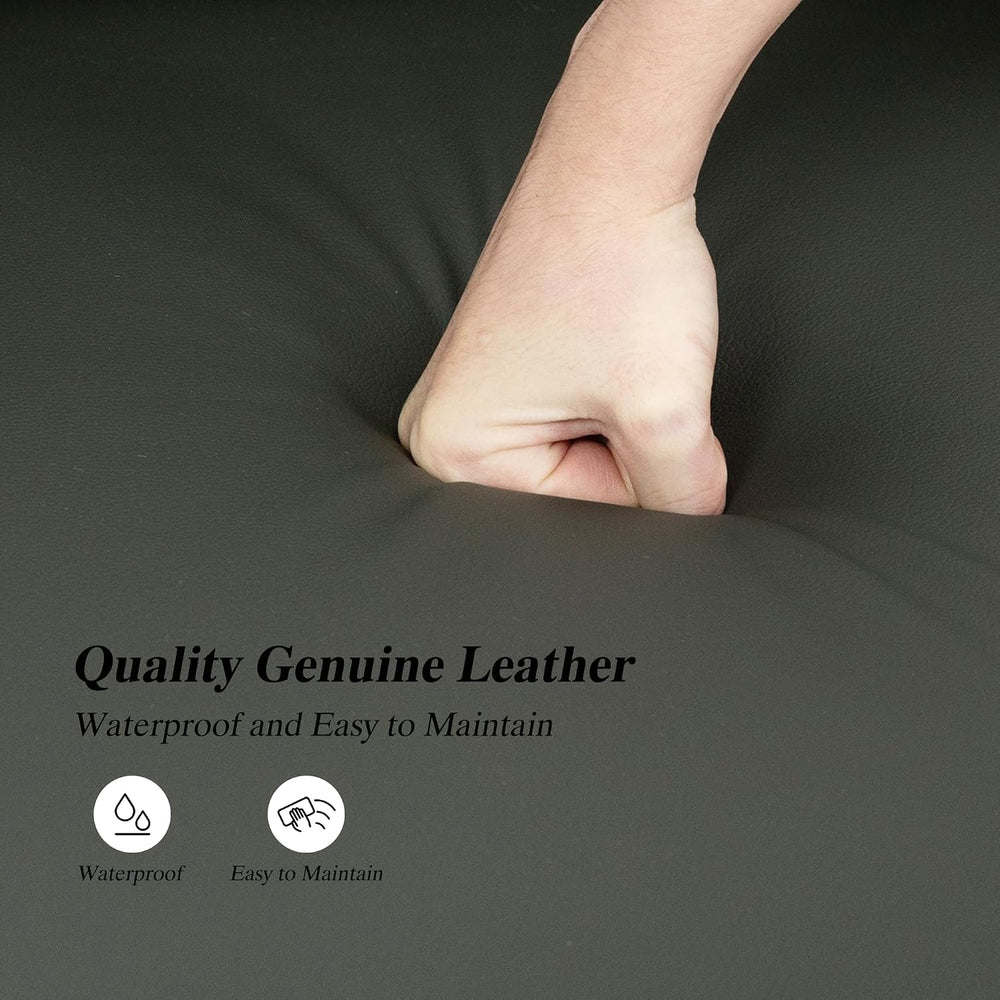 Modern Upholstered Single Sofa Chair，PU Leather Armchair Vanity Chair Shell B...