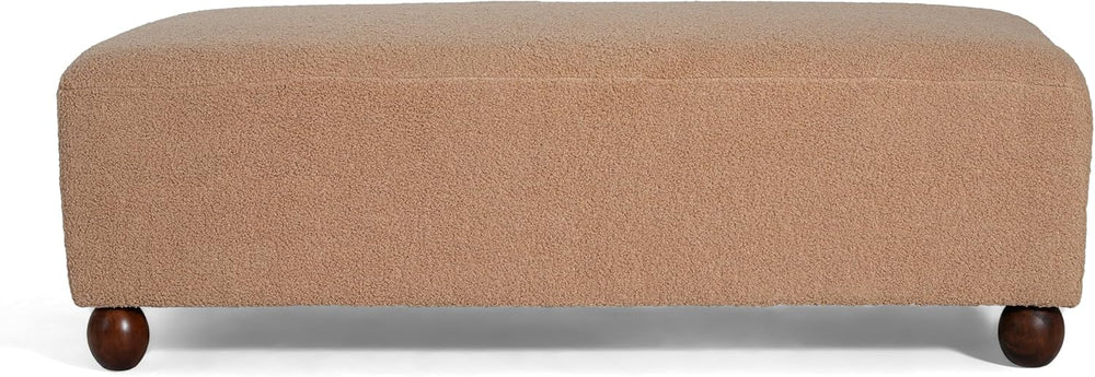 Christopher Knight Home Rika 48" Comfy Boucle Upholstered Bedroom Bench,...