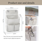 2-Pack Hanging Storage Organizer, Over The Door Hanging Bags/Wall Baskets Storage with Pockets for Home, RV, Office and More (2, White)