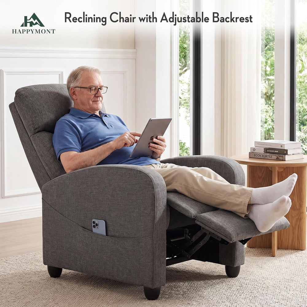 Massage Recliner Chair, Recliner Sofa Fabric for Adults, Recliners Home Theat...