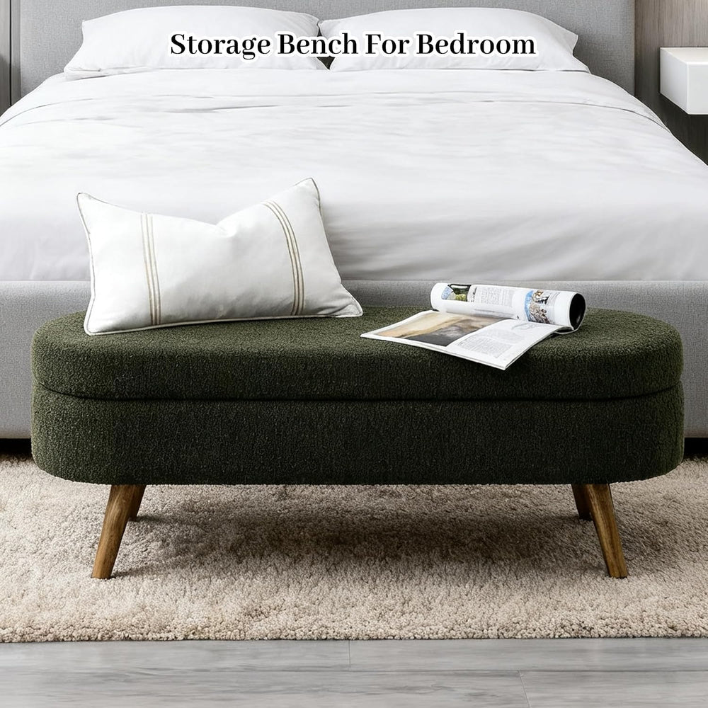 Storage Bench, 43" Storage Ottoman Bench, Shoe Storages Benches for Bedr...