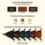 Northwind Personalized Leather Valet Tray – Made in USA - Custom Monogramed Full Grain Leather Catchall Tray for Men, Desk Organizer & Groomsmen Gift, Perfect Storage for Nightstand, Dresser
