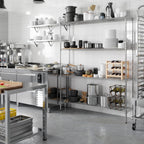 14" Deep x 60" Wide x 74" Height Wire Shelving Kit | 4-Tier | NSF Commercial Storage Rack Unit