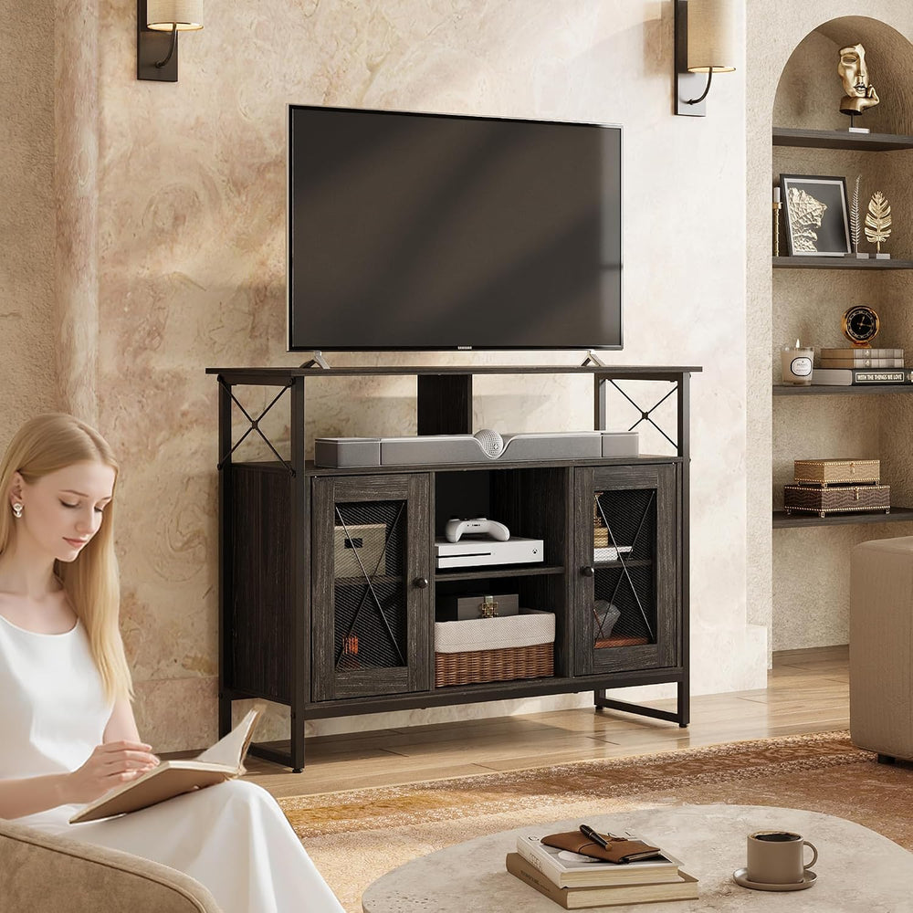WLIVE TV Stand for 43 Inch TV, Small Entertainment Center with Storage Cabine...