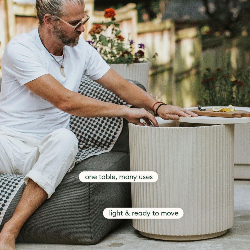 Veradek Cooler Side Table - Outdoor Cooler Table and Ice Chest | Features a S...