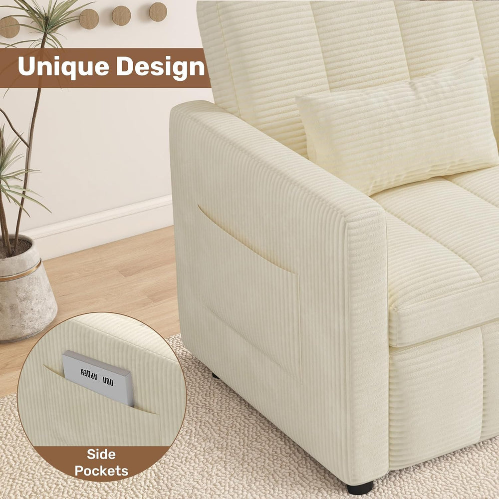 Nebuaegis Sleeper Sofa Bed,3-in-1 Convertible Pull Out Couch with Adjustable ...