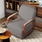 Couchus Swivel Accent Chair with Sturdy Base (Gray, Set of 1) | 360° Rotating Living Room Chair, Chenille Fabric Upholstered Armchair for Living Room