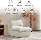 Dineli Bean Bag Chairs for Adults, Beanbag Chair Lounge Sofa Comfy Reading Chair for Bedroom & Living Room, Memory Foam Lazy Floor Couch, White