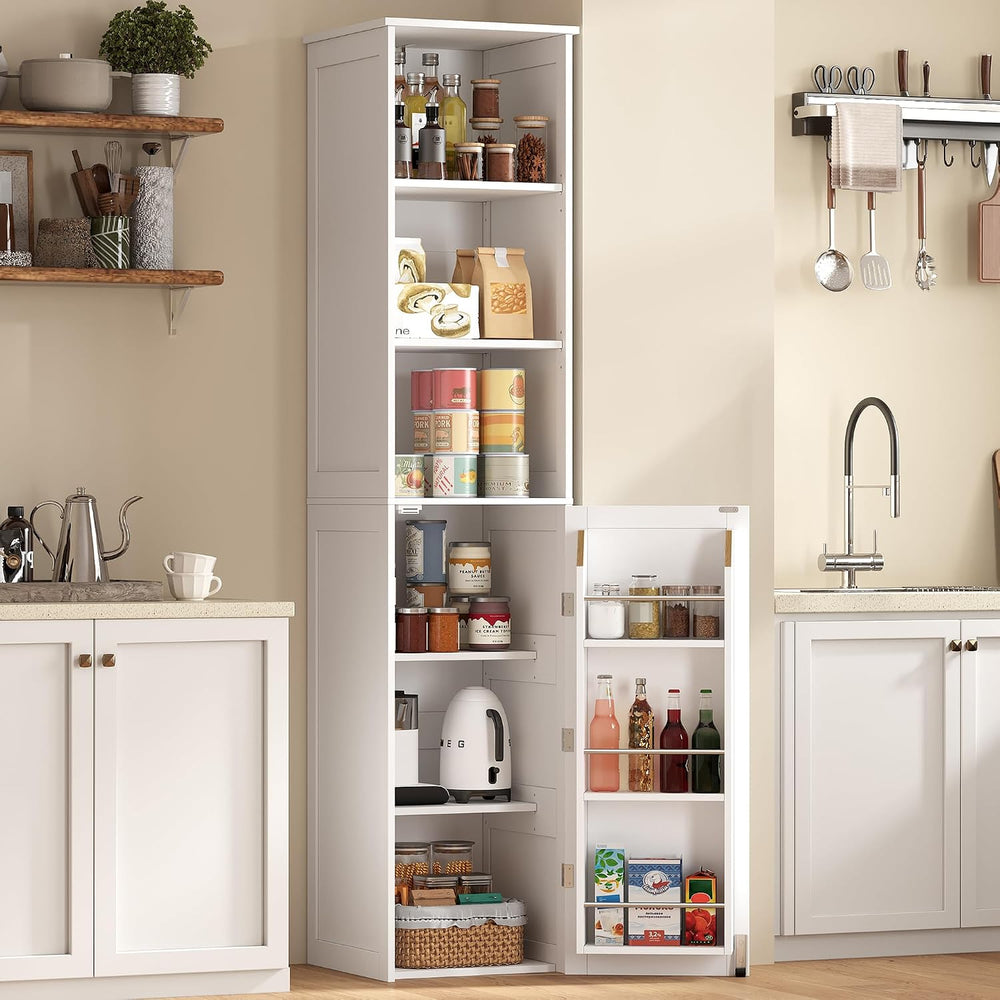 ChooChoo Narrow Kitchen Pantry Storage Cabinet, Slim Storage Cabinet with Adj...