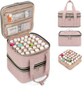 Yarwo Pill Bottle Organizer Storage Bag, 3 Layers Medicine Travel Case Empty with Demountable Design and Dividers for Pills, Potions, Vitamins and Emergency First Aid Supplies, Dusty Rose (PATENTED)