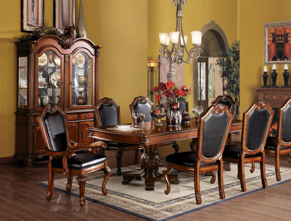 Kitchen Furniture Set 9pc Formal Dining Table Set Include 1 Dining Table, 6 S...