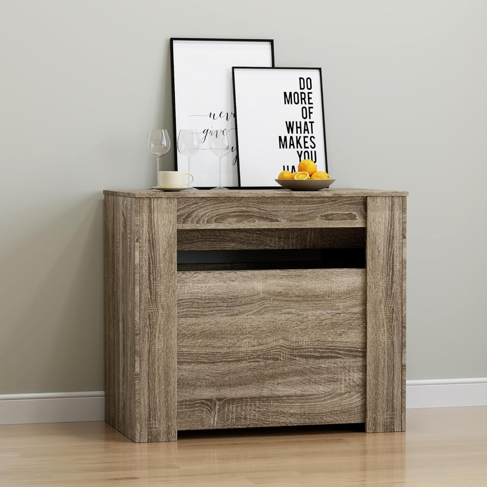 Extendable Dining Table, Transformer Extra Console Table for 1-12 People, Fol...