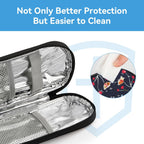 Insulin Cooler Travel Case Diabetic Medication Insulated Cool Organizer with 2 Reusable Ice Packs for Insulin Pen and Other Diabetic Supplies, for The Daily Life and Trip, Red Flower