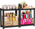 Kitchen Storage Rack,2 Tier Metal Shelving Unit,Small Pantry Shelves for Kitchen Counter,Shelf Organizer for Baker/Book, 20”Wx14”Dx22”H (2Tier-20”Wx14”Dx22”H)